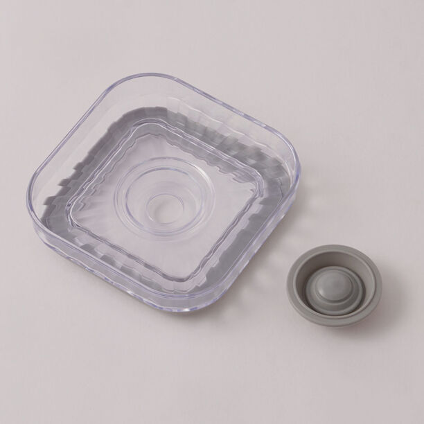 Alberto plastic striped food container with lid 10.5*10.5*8 image number 4