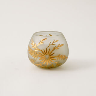 Glass candle musk and oud dia 11.4cm