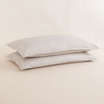 Boutique Blanche Pillow Cover Set 100% Cotton 200Tc Percale King Grey 90*50 Cm image number 0