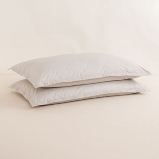 Boutique Blanche Pillow Cover Set 100% Cotton 200Tc Percale King Grey 90*50 Cm