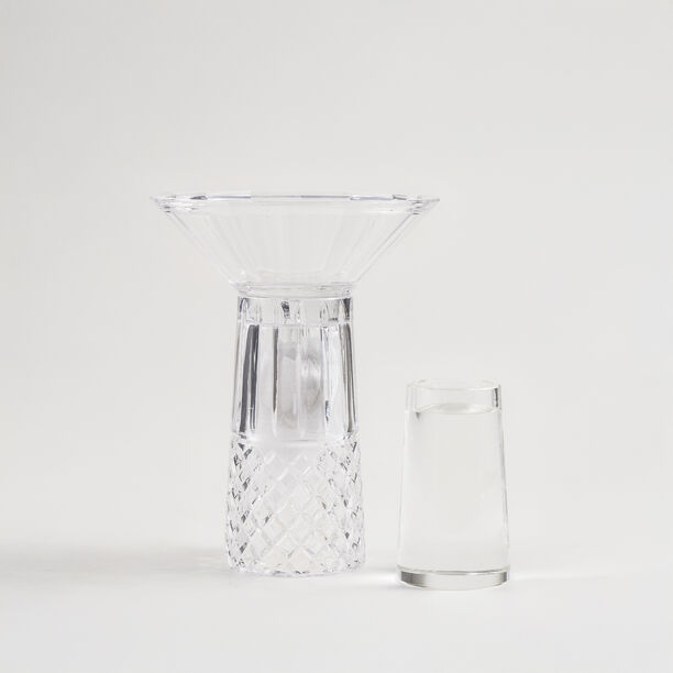 هومز مبخرة عود دايموند زجاج 16*16*30سم، شفافة image number 3