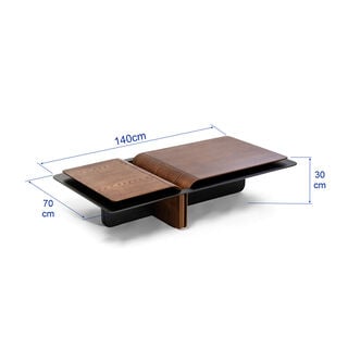 هومز دونا طاولة وسط، بني 140*70*30 سم