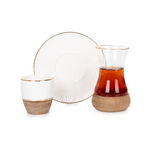 18 Pcs Arabic Tea And Coffee Set White Blend image number 2