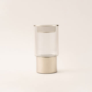 Oulfa collection silver metal & glass oud burner 11*18.5 cm