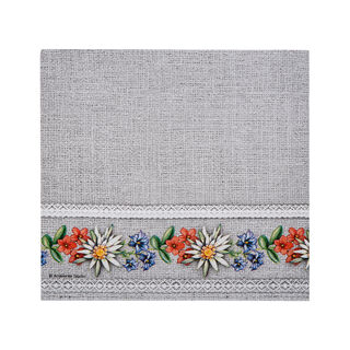 Ambiente Serving Paper Napkins Bavarian Flowers Design Stone Color