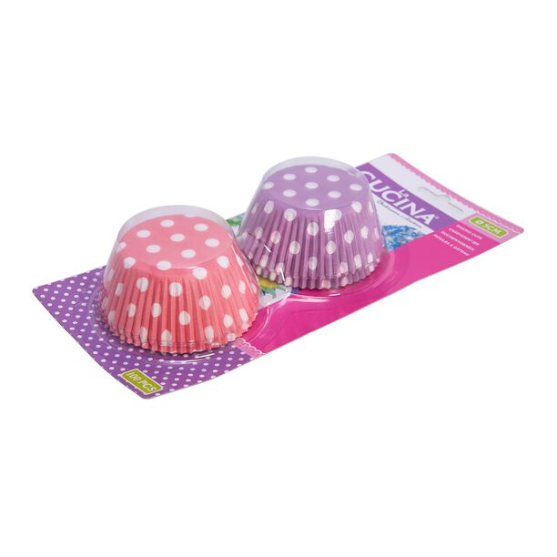 100 Pcs Cake Forms Set Pink/Purple image number 1