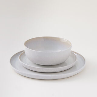 La Mesa 12pcs porcelain rustic beige glaze dinner set