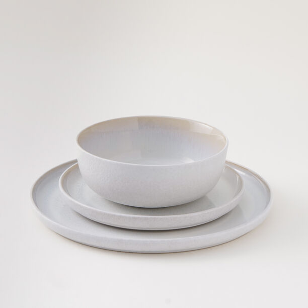 La Mesa 12pcs porcelain rustic beige glaze dinner set image number 0