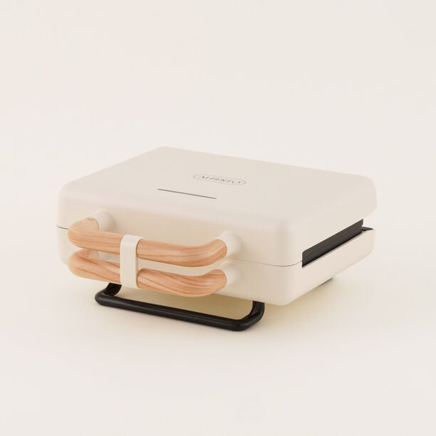 Alberto aluminum sandwich maker 23.2*24.2*10.5cm 800W, beige and grey image number 1