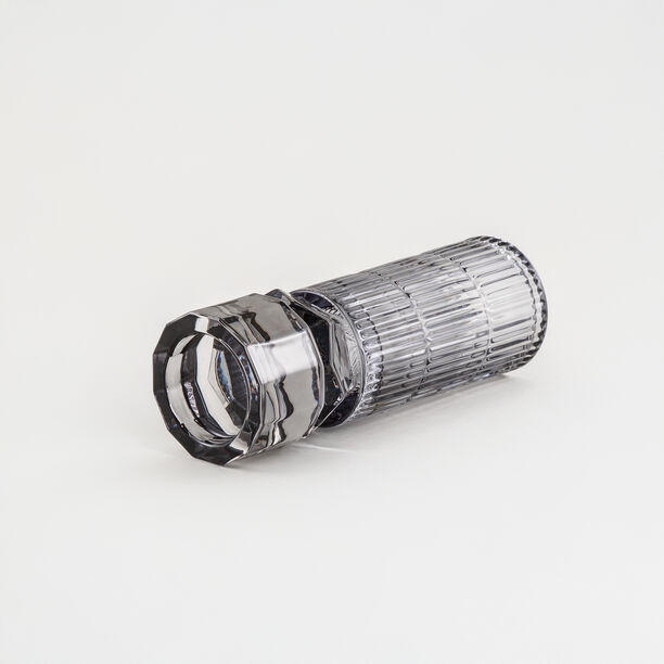 هومز حامل شمعة زجاج رمادي فاتح 8.9*8.9*27.4 سم image number 2