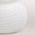Off white resin ribbed vase 22*21.8*36.6 cm image number 3