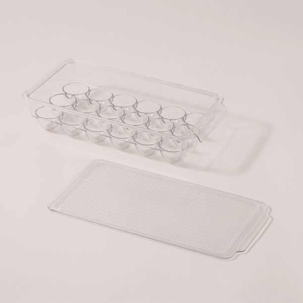 Alberto 18 Slot Fridge Egg Tray With Cover 33.5*17.6*7.6Cm image number 0