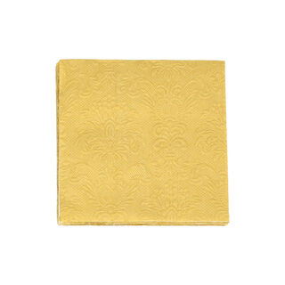 مناديل ورقية مربعة الشكل لون ذهبي من الجانس 