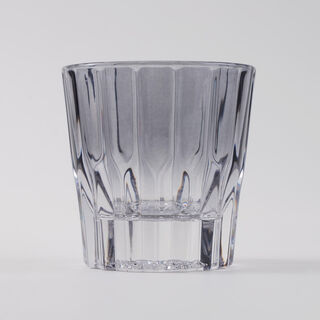 لا ميسا طقم كؤوس 4 قطع تامبلر منقوشة زجاجية، رمادي 8.5*8.5*8.7سم