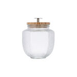Glass Storage Jar With Wooden image number 1