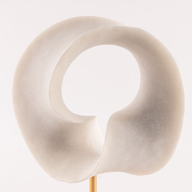 Homez resin pisa decorative sculpture 34*18*43cm, white and gold image number 2