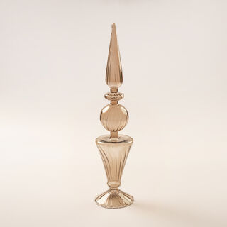 هومز قطعة ديكور رمضانية من الزجاج، رمادي 8.5*8.5*39سم