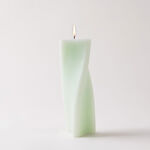 Homez candle spiral triangle shape 19.5cm, green image number 0