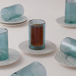 Dallaty 12Pcs Glass Tea Set, Blue image number 0