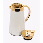 Dallety Plastic Vacuum Flask Pipe Gold/White 0.7L image number 1