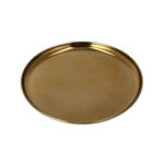 Lamesa 1Pc Steel Circular Tray Aqua Gold 35Cm image number 0