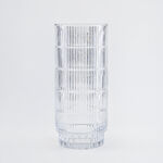 هومز فازة زجاج فضي مضلّع 15*15*34.3 سم image number 0