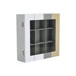 Tea Box 9Sections Gray and White image number 1