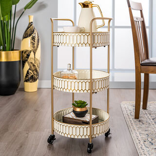 Serving Trolley Round 3 Tiered 