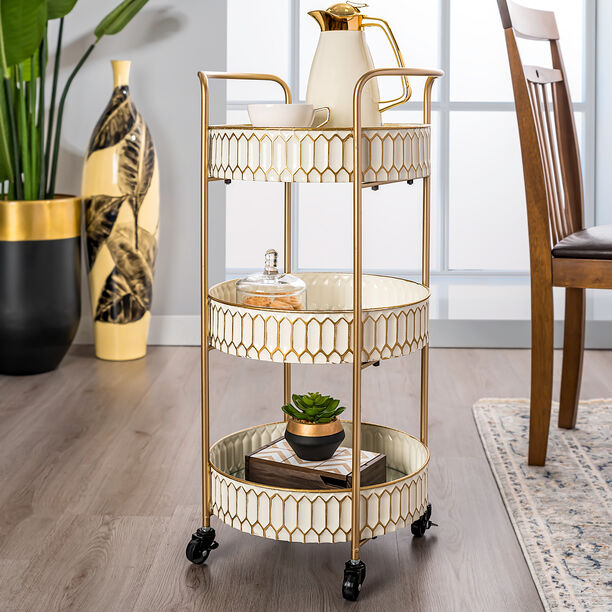 Serving Trolley Round 3 Tiered  image number 0