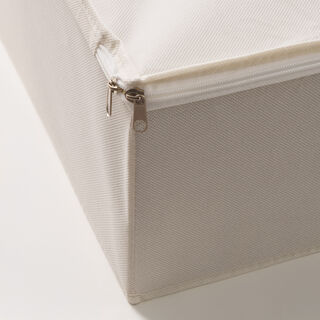 هومز منظم ملابس تخزين بطانيات تحت السرير من البوليستر، بيج 95*38*22 سم