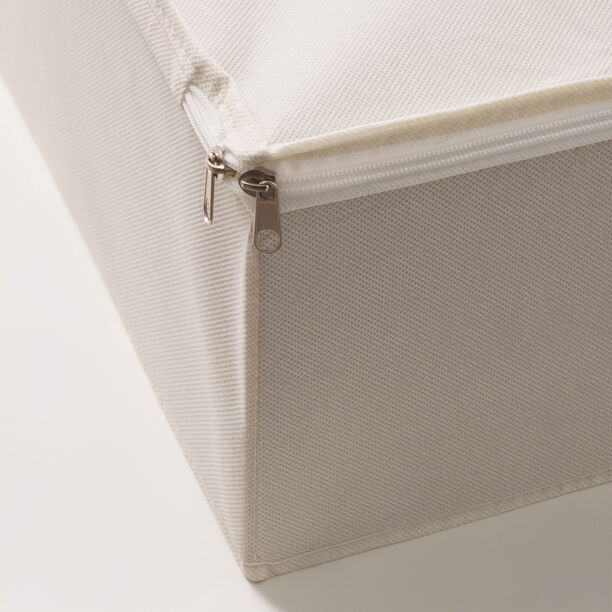 هومز منظم ملابس تخزين بطانيات تحت السرير من البوليستر، بيج 95*38*22 سم image number 3