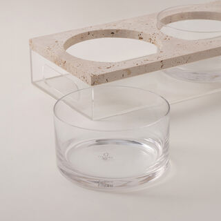 Dallaty serving plate travertine collection