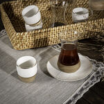 18 Pcs Arabic Tea And Coffee Set White Blend image number 3