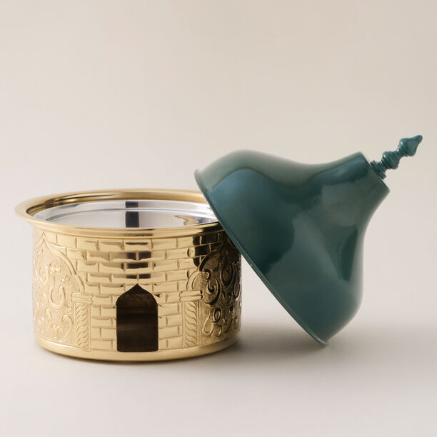La Mesa Metal Serving Pot 20*20*27Cm, Green image number 1
