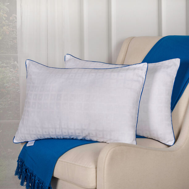 Blue Piped Pillow image number 0