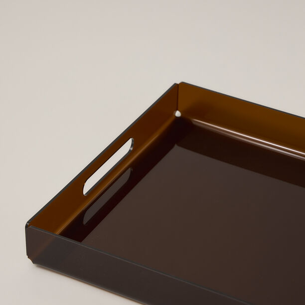 Dallaty Acrylic Serving Tray In Brown image number 1