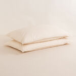 Boutique Blanche Pillow Cover Set 100% Cotton 200Tc Percale King Oatmeal 90*50 Cm image number 0