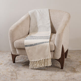 Texture woven throw 130*170cm blue