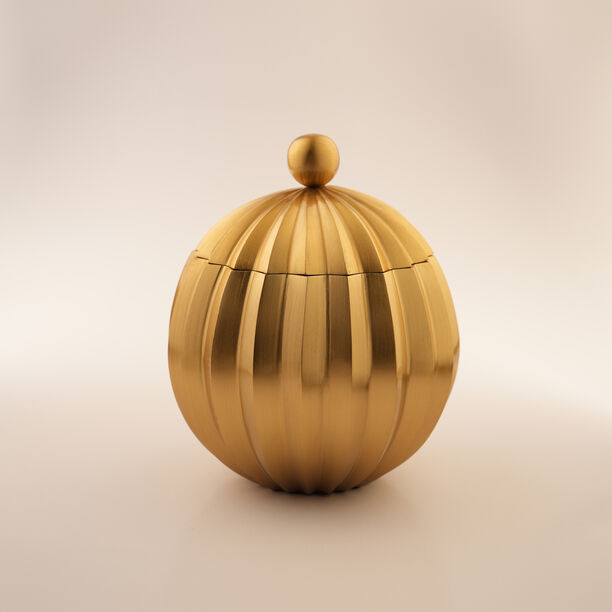 لا ميسا حافظة طعام معدن مع غطاء كبير19*19*22سم، ذهبي image number 0