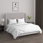 3Pcs cotton duvet cover 200*200cm contrast piping blue image number 0