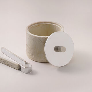 Homez oud burner set travertine collection 9.5*9.5*16.5cm