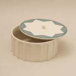 La Mesa porcelain food container Taibah collection, green dia 26cm image number 1