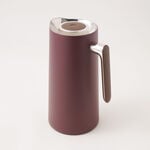 Dallaty 1L red steel vacuum flask with wooden handle image number 1