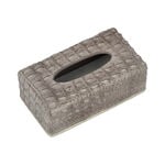 FAUX CROC SKIN TEXTURE TISSUE BOX GREY 26X15X9 image number 3
