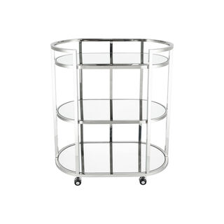 Trolley Ssteel Silver 3 Tier 75.5*43*90 cm
