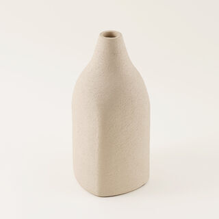 Homez stone pot ceramic vase, beige, 12*12*27cm