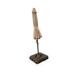 Homez aluminum hanging umbrella with base, beige image number 1