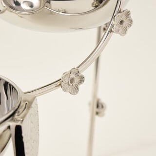 DOUBLE BOWL FRUIT STAND NICKLE PLATED