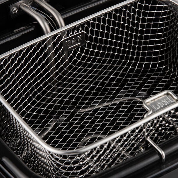 Plastic And Stainless Steel Deep Fryer 2.5L, Black image number 3