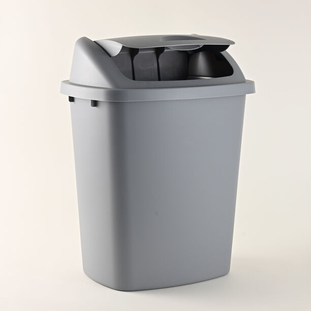 Homez 40L Grey Waste Bin With Swinglid image number 1